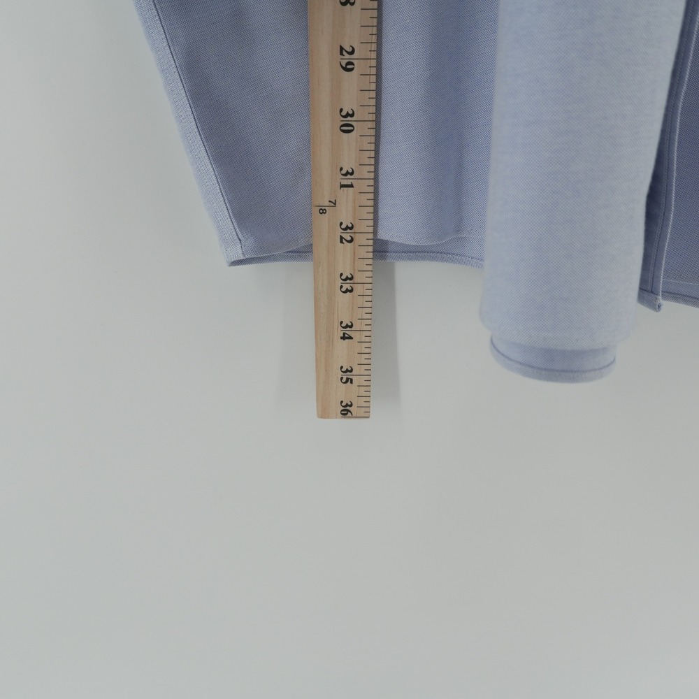 L.L. Bean Button Down Mens 18-33 Blue Wrinkle Resistant Oxford Long Sleeve Shirt - Picture 8 of 8